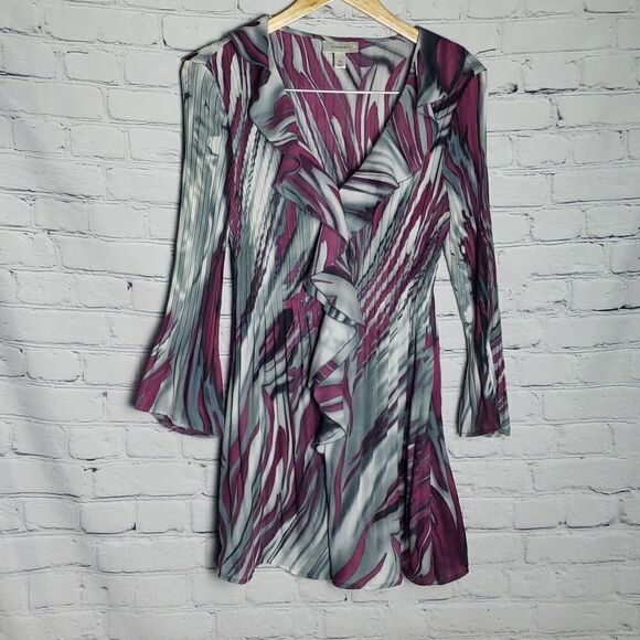 Purple and Gray Dress Barn Blouse - Picture 1 of 6